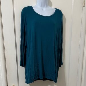 Eileen Fisher Deep Teal Long Sleeve Top